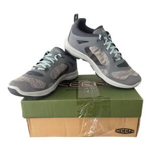 Keen Terradora Flex Waterproof Hiking Shoes Steel Grey Cloud Blue W Size 10.5